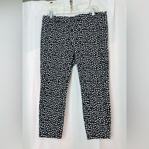 J Crew Mercantile Black White Winnie Heart Pants 14